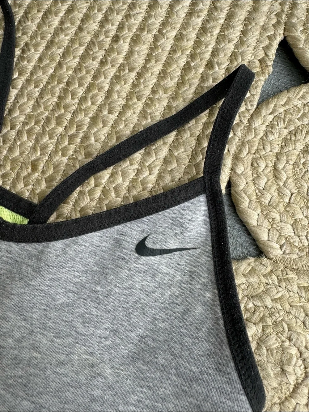 Nike Reversible Gray Neon Yellow Green Sports Bra Size XS